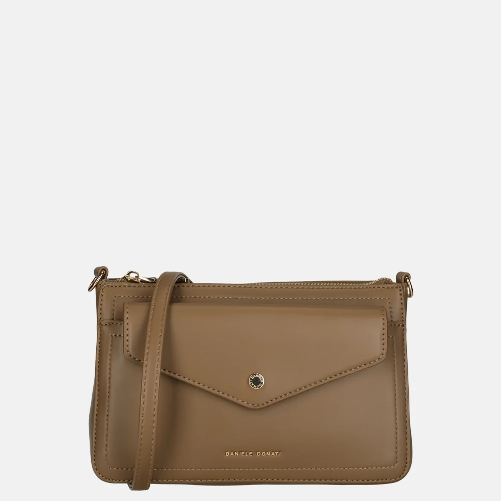 Daniele Donati crossbody tas taupe