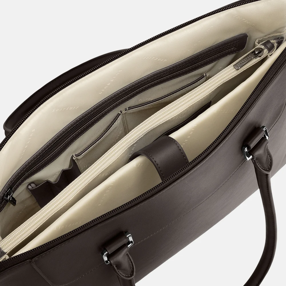 Suitsuit  Mystique laptoptas 16 inch ground coffee bij Duifhuizen