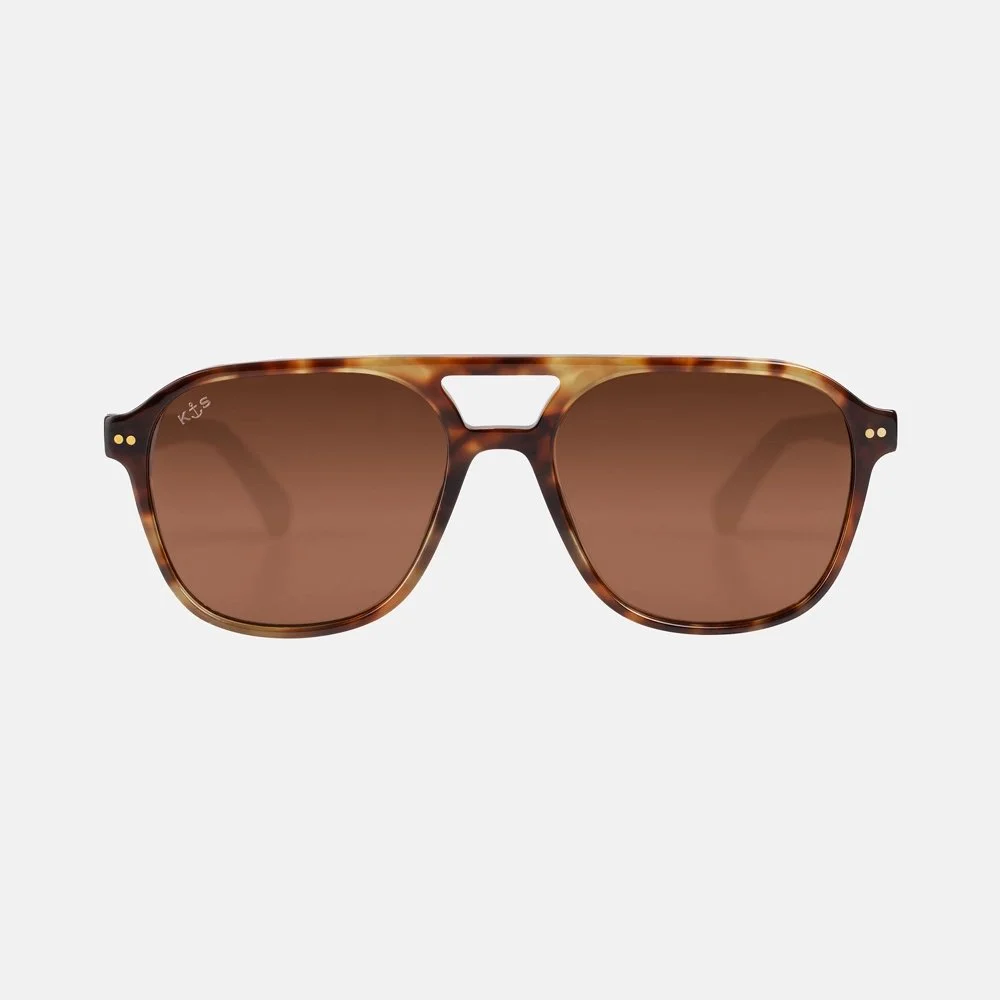 Kapten & Son Zurich zonnebril havana tortoise brown bij Duifhuizen