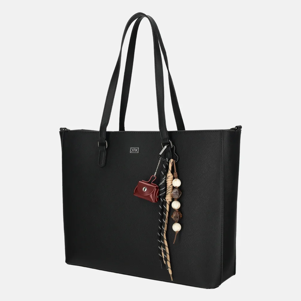 Flora & Co bag charm/tassenhanger chocolat bij Duifhuizen