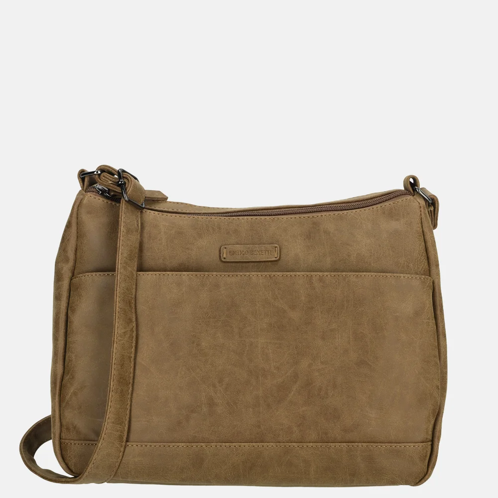 Enrico Benetti Noumea crossbody tas camel bij Duifhuizen