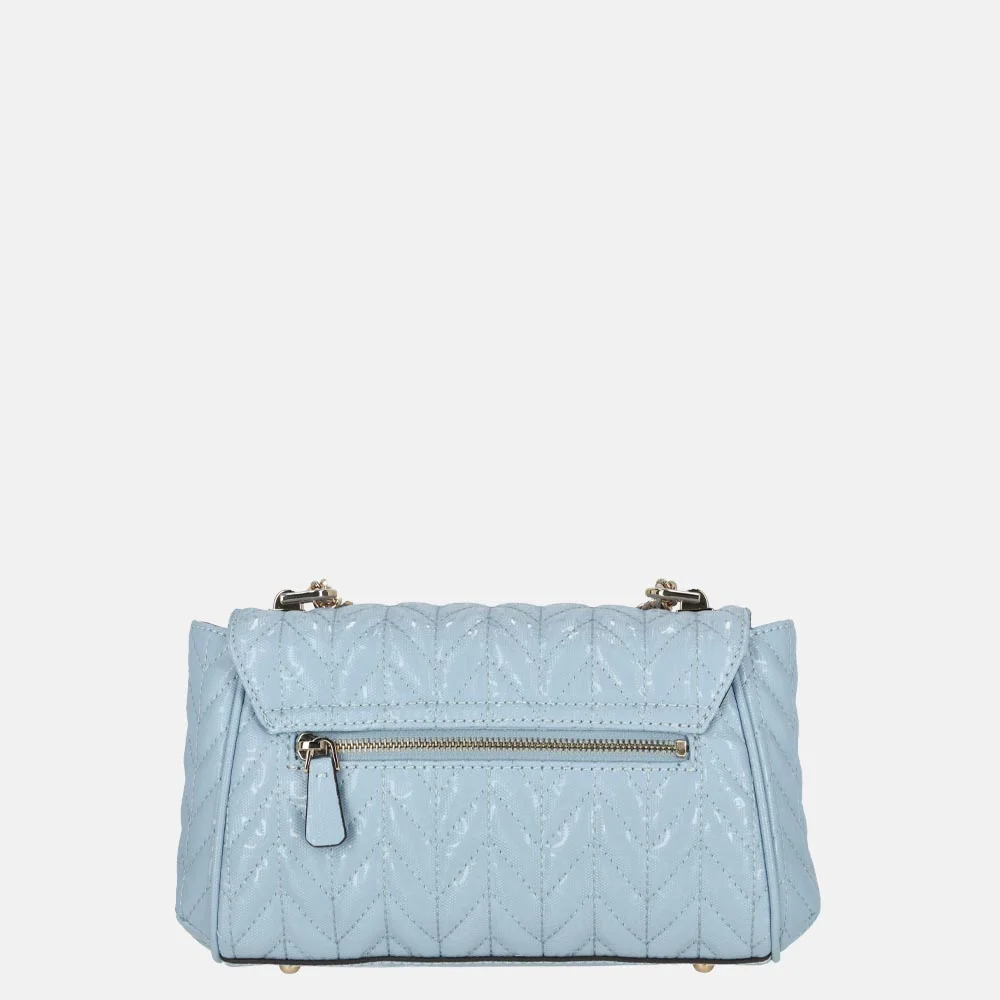 Guess Stacey crossbody tas light blue bij Duifhuizen