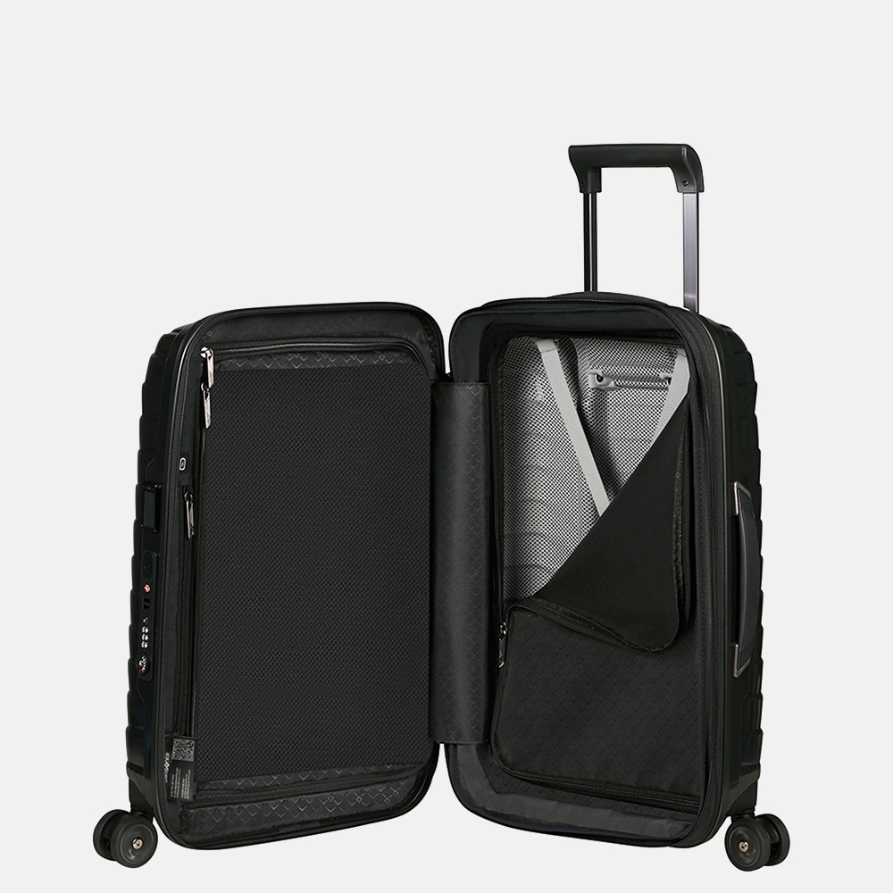 Samsonite Proxis expandable handbagage koffer 55 cm black bij Duifhuizen