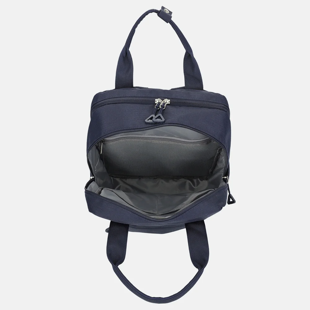 Enrico Benetti Luzern rugzak 2 vaks 17 inch blauw bij Duifhuizen