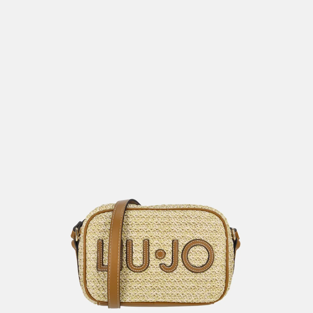 Liu Jo camera case logo crossbody tas M naturale bij Duifhuizen
