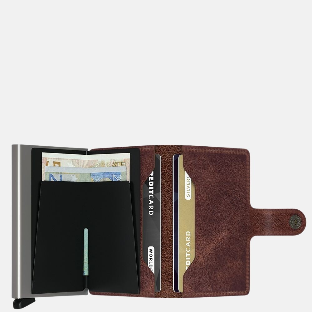 Secrid Miniwallet pasjeshouder brown vintage bij Duifhuizen