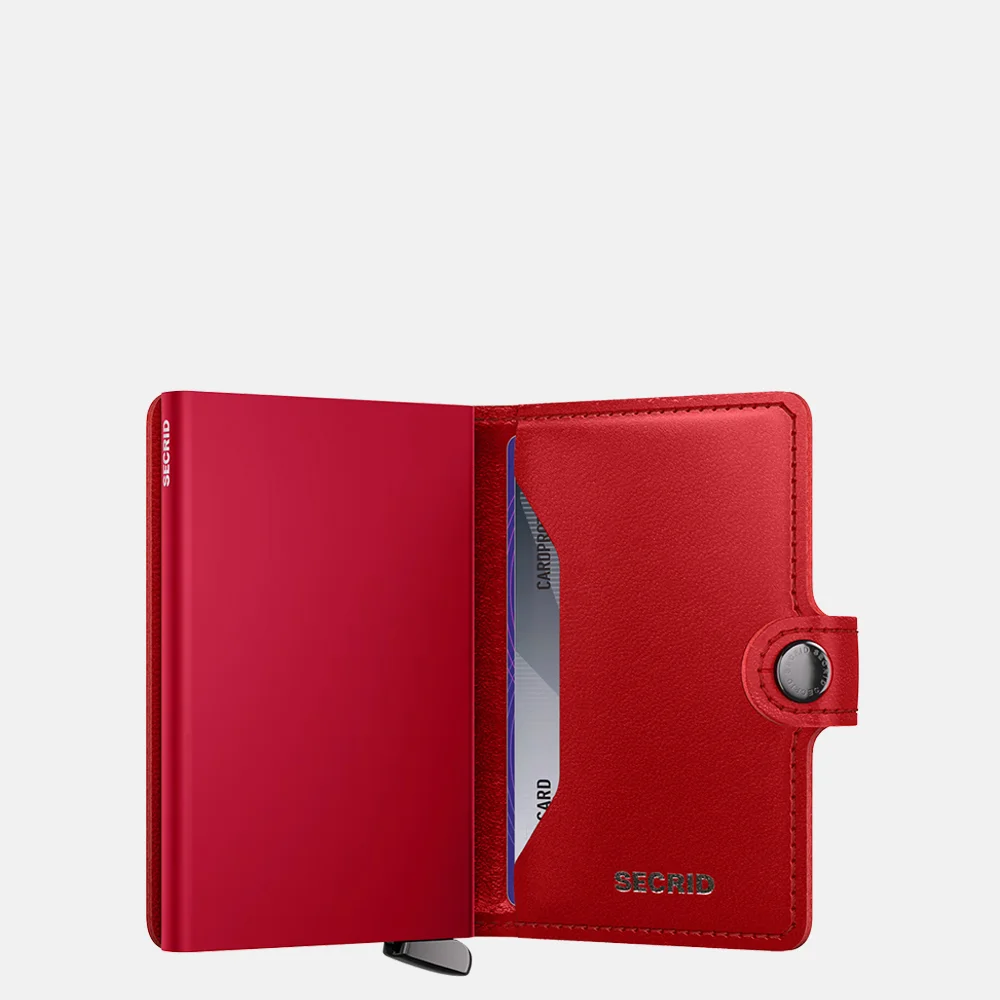 Secrid Premium Miniwallet Emboss Diamond pasjeshouder red bij Duifhuizen
