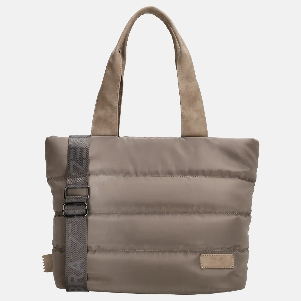 Zebra Trends Elske puffy handtas M donkertaupe