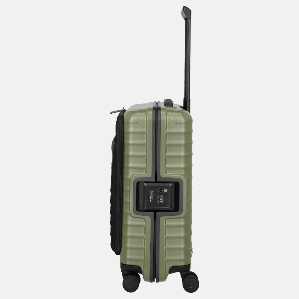 Titan Upgrade Overseas handbagage koffer frontpocket 55 cm forest green bij Duifhuizen