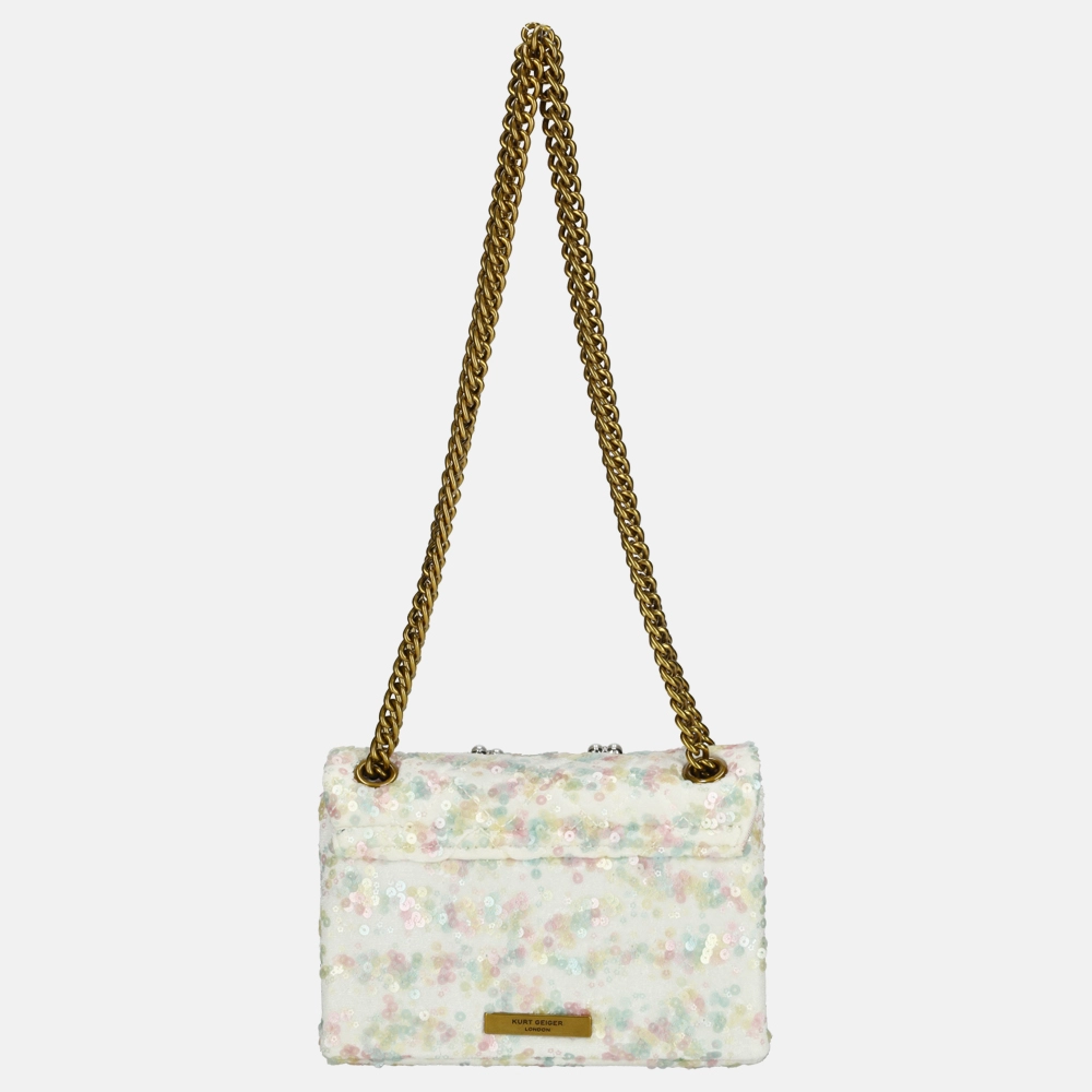 Kurt Geiger Mini Kensington crossbody tas white bij Duifhuizen