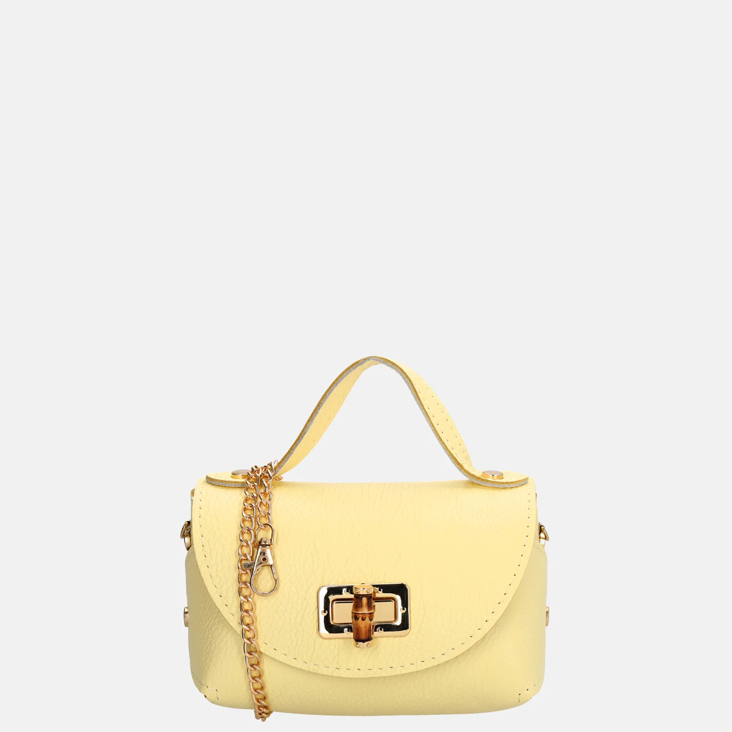 Charm London Bamboo handtas zachtgeel