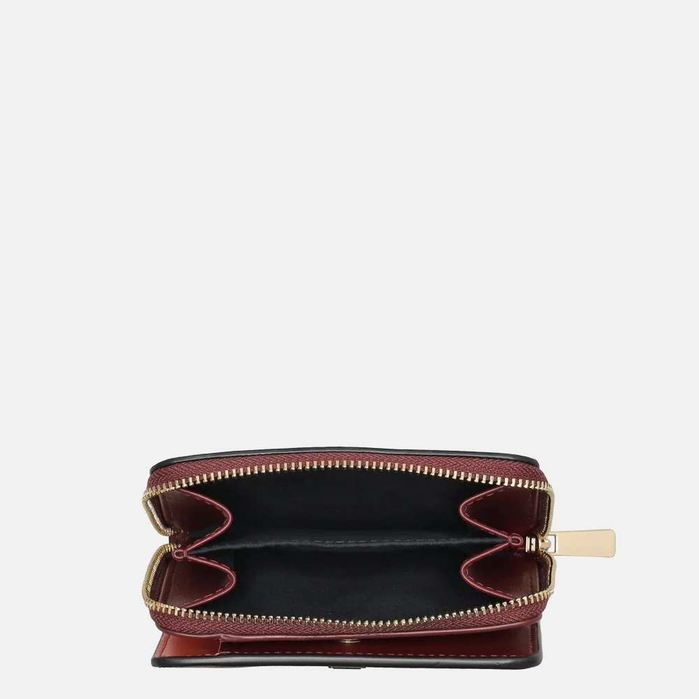 Tommy Hilfiger Icon ziparound met flap portemonnee M velvet maroon bij Duifhuizen