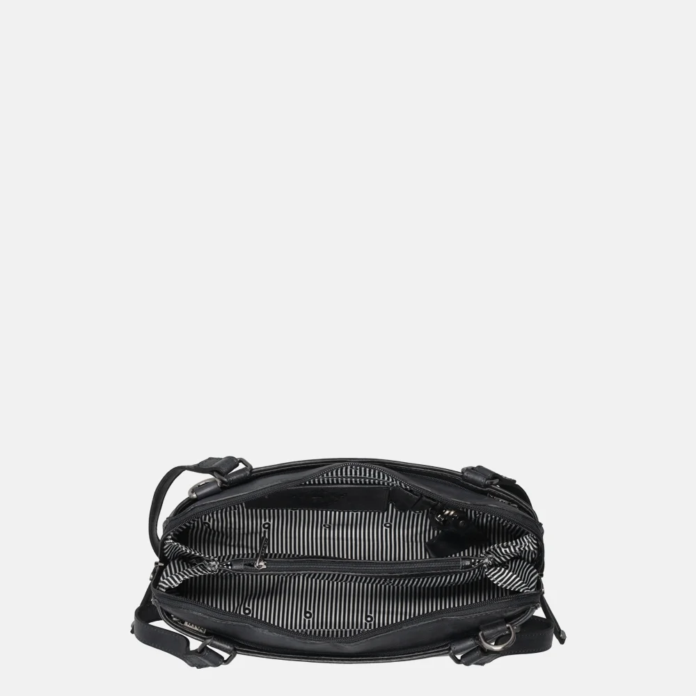 Berba Lucca schoudertas navy bij Duifhuizen