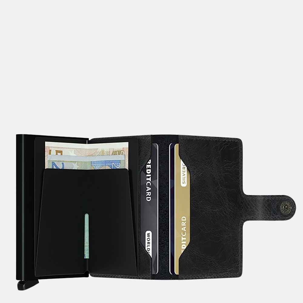 Secrid Miniwallet pasjeshouder black vintage bij Duifhuizen