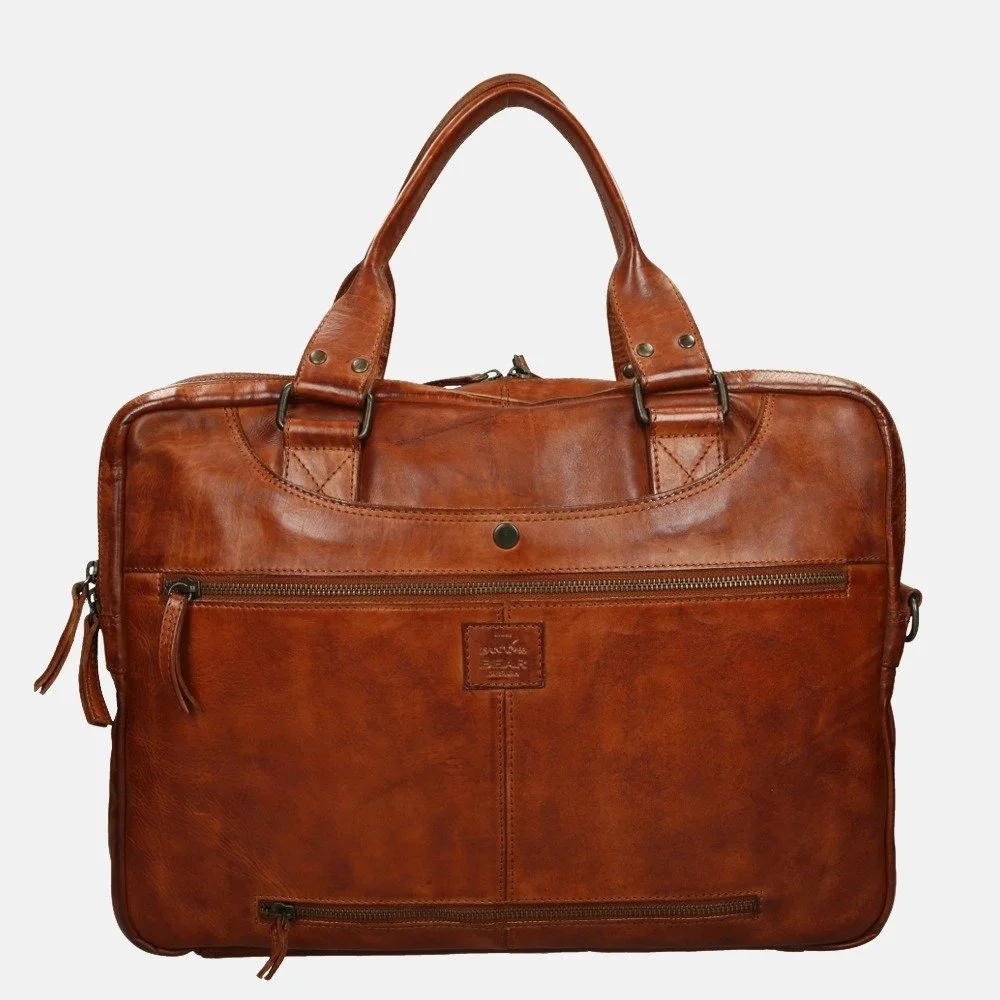 Bear Design Leandro laptoptas 15.4 inch cognac bij Duifhuizen