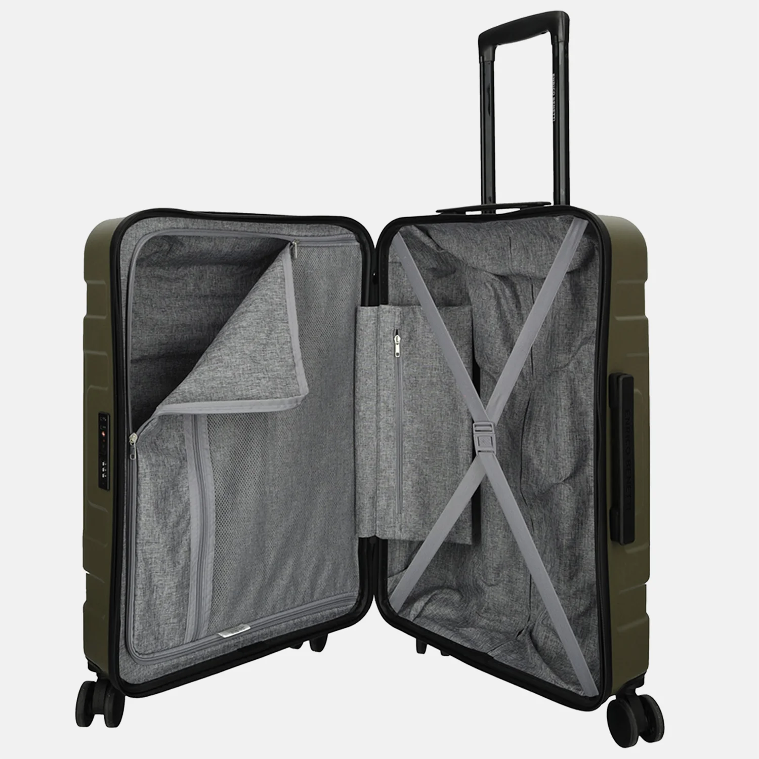 Enrico Benetti Aspen 3-delig kofferset 76 cm olive bij Duifhuizen