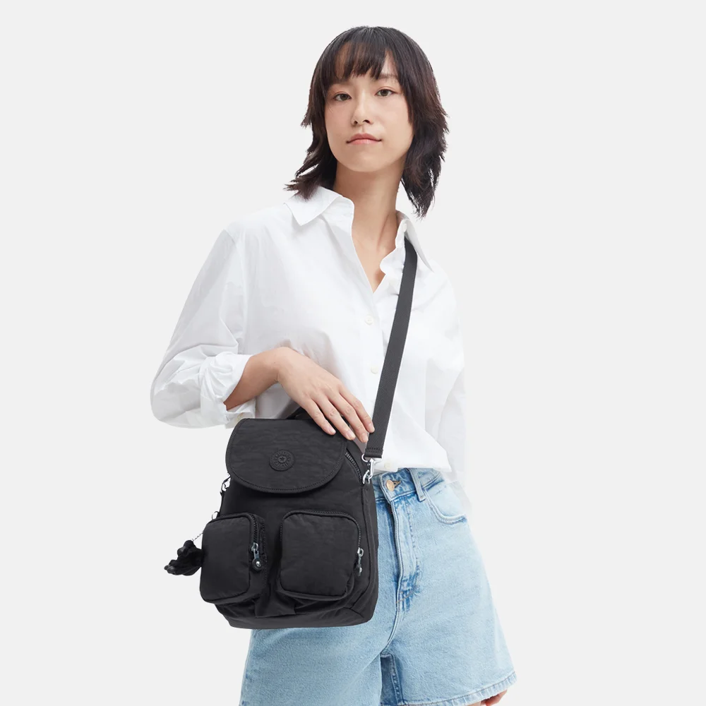 Kipling Firefly Up rugzak black noir bij Duifhuizen