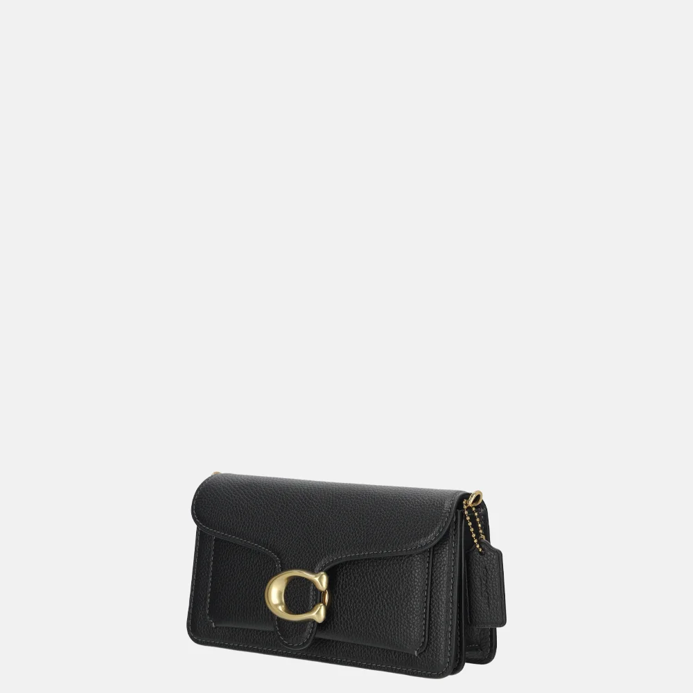 Coach Tabby Pebbled chain crossbody tas black bij Duifhuizen