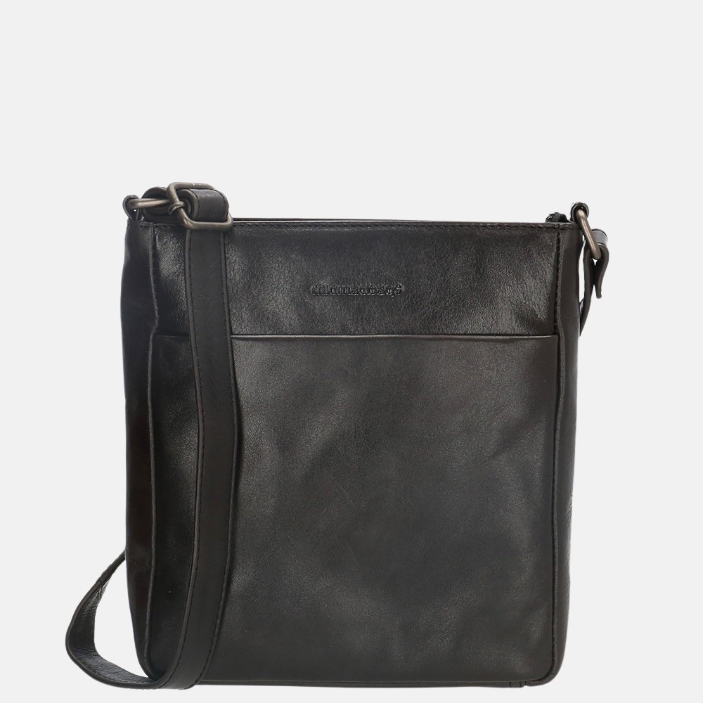 Micmacbags Porto schoudertas black bij Duifhuizen
