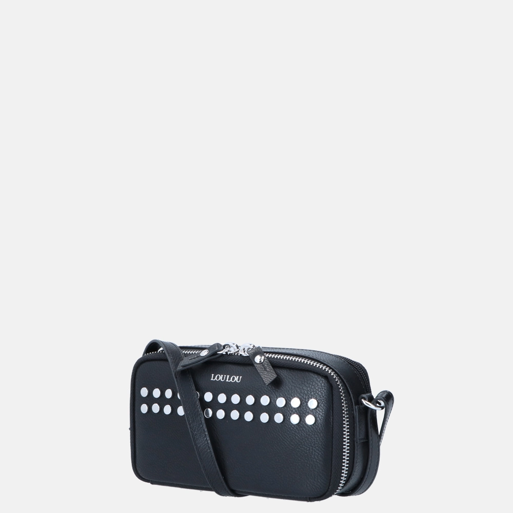 Loulou Essentiels Studs crossbody telefoontas XS black bij Duifhuizen