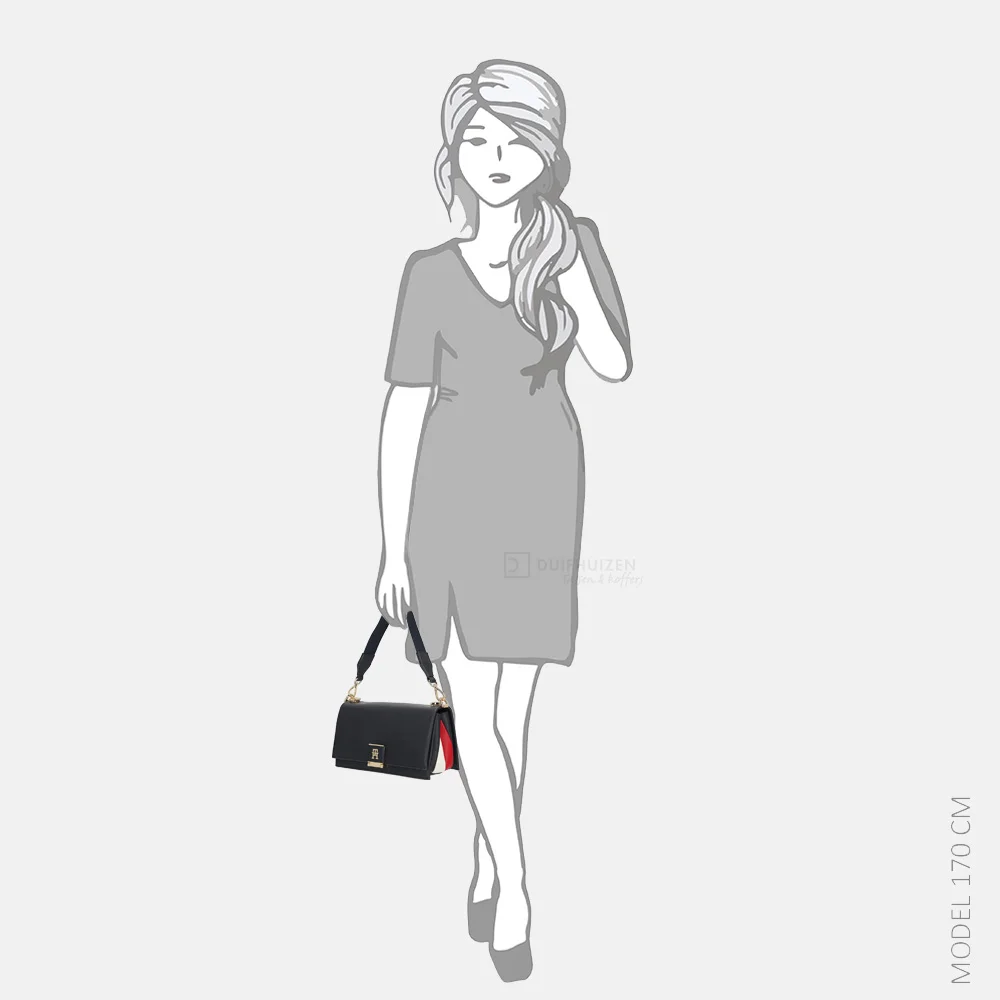 Tommy Hilfiger crossbody tas M space blue bij Duifhuizen