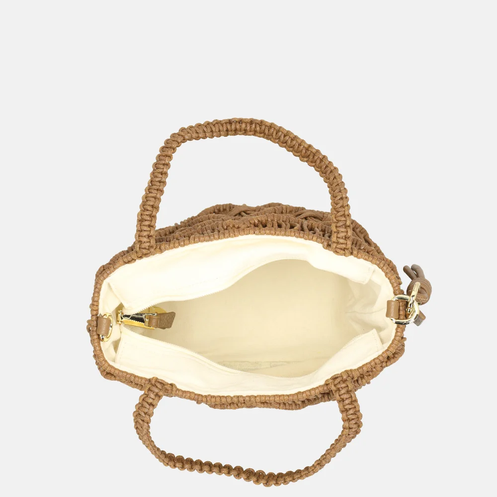 Laurent David Babette handtas S gehaakt brown bij Duifhuizen