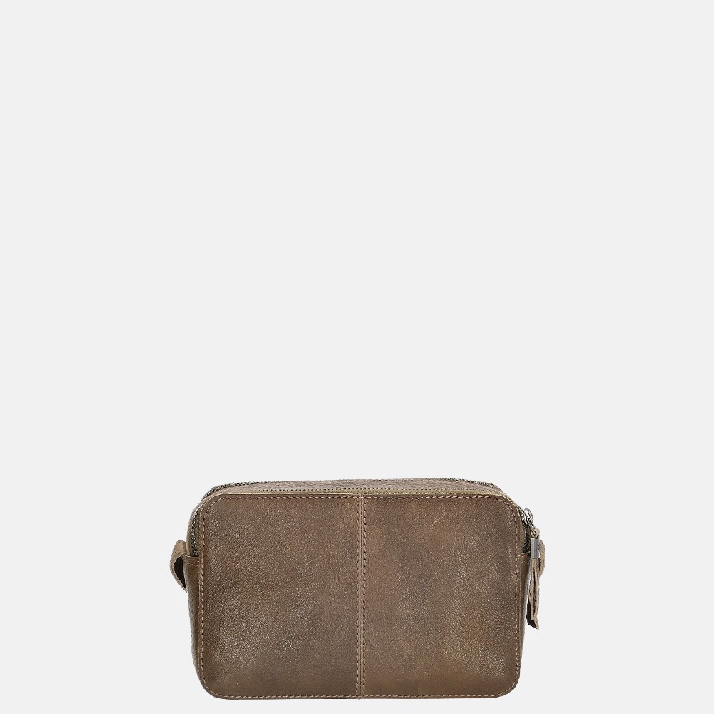 Micmacbags Côte d' Azur crossbody tas dark taupe bij Duifhuizen