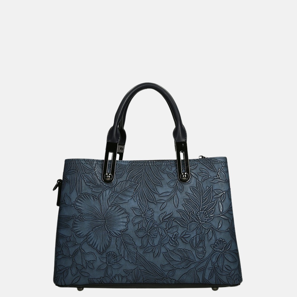 Daniele Donati handtas flower dark blue bij Duifhuizen