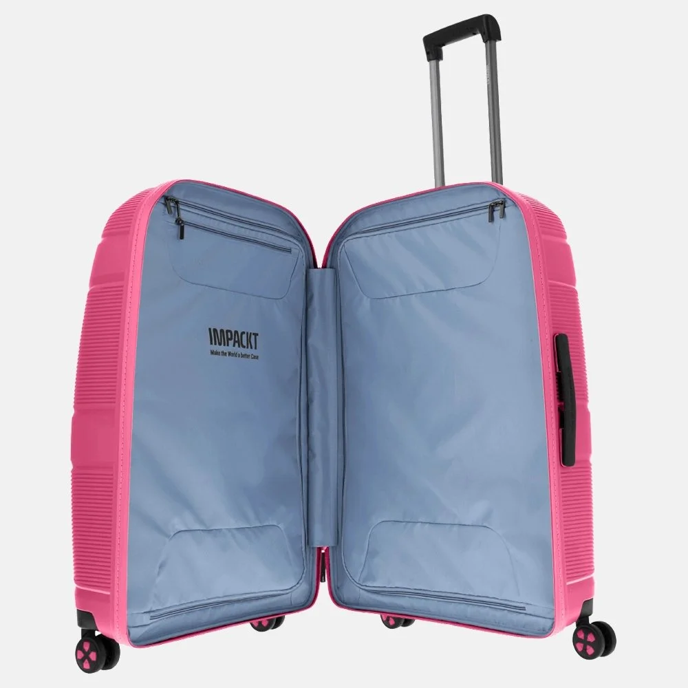 Impackt Spinner koffer 75 cm flora pink bij Duifhuizen