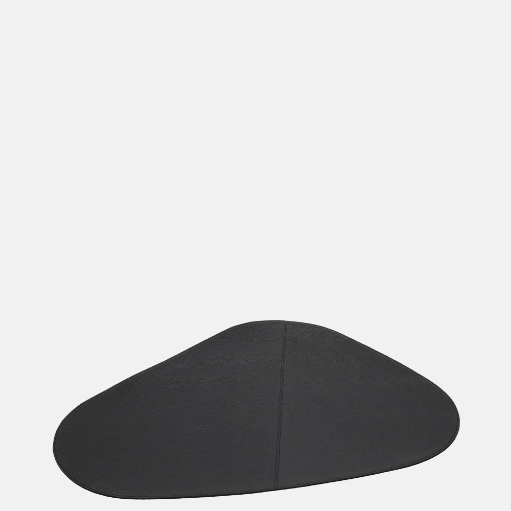 Chamada leren placemats organisch effen (2 stuks) black bij Duifhuizen