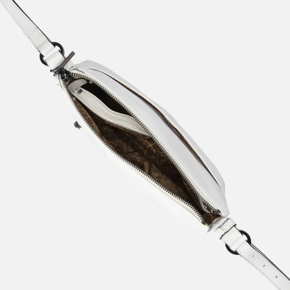 Claudio Ferrici Pelle Vecchia crossbody tas white bij Duifhuizen