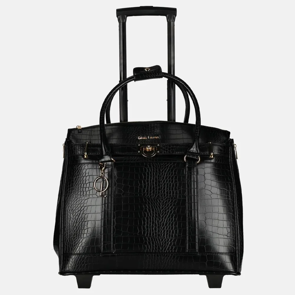 Olivia Lauren Jackson laptop trolley black bij Duifhuizen