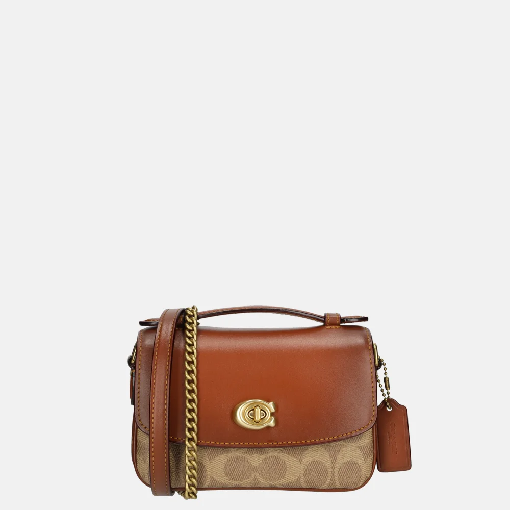Coach Cassie crossbody tas tan rust bij Duifhuizen