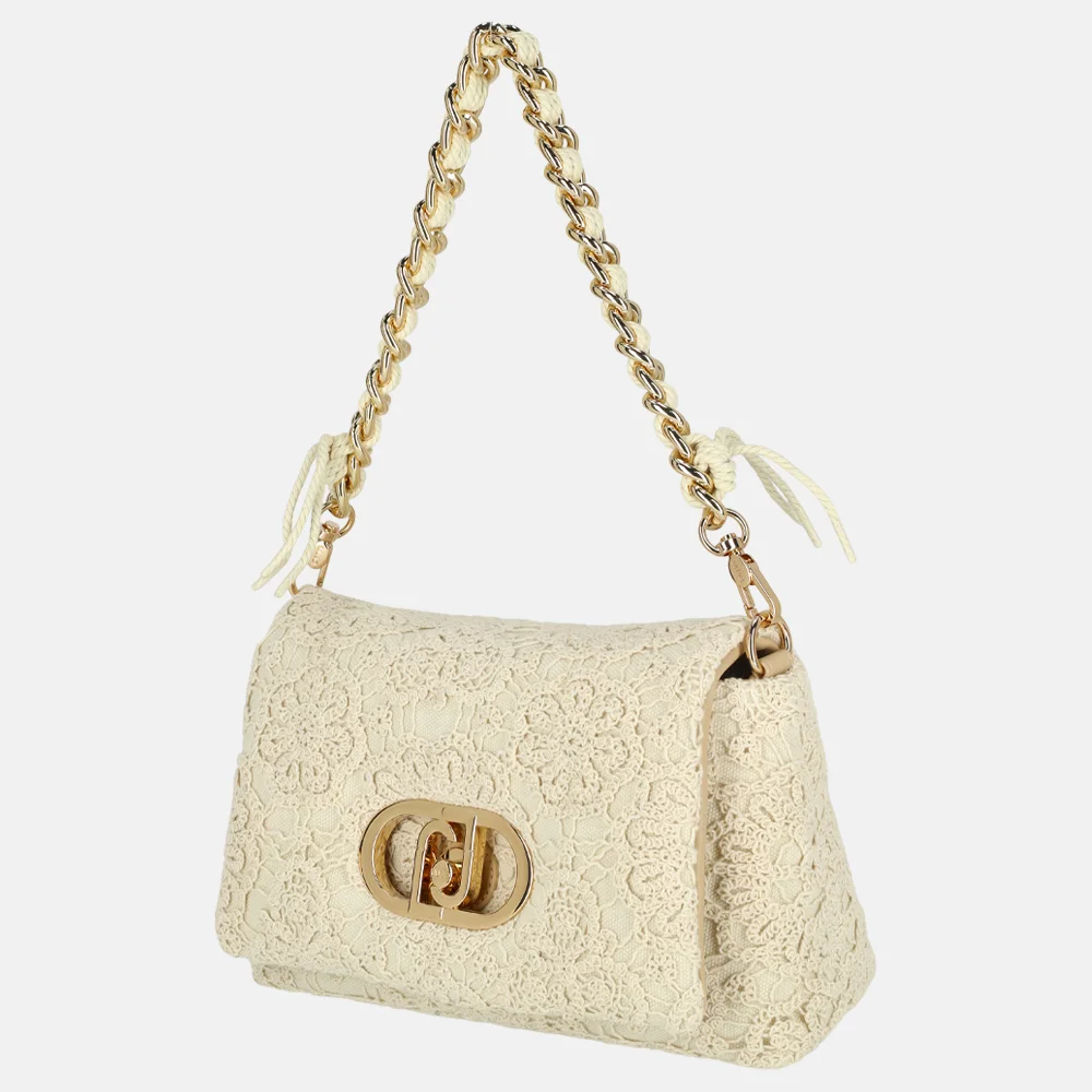 Liu Jo Lapuffy crossbody tas M cream bij Duifhuizen