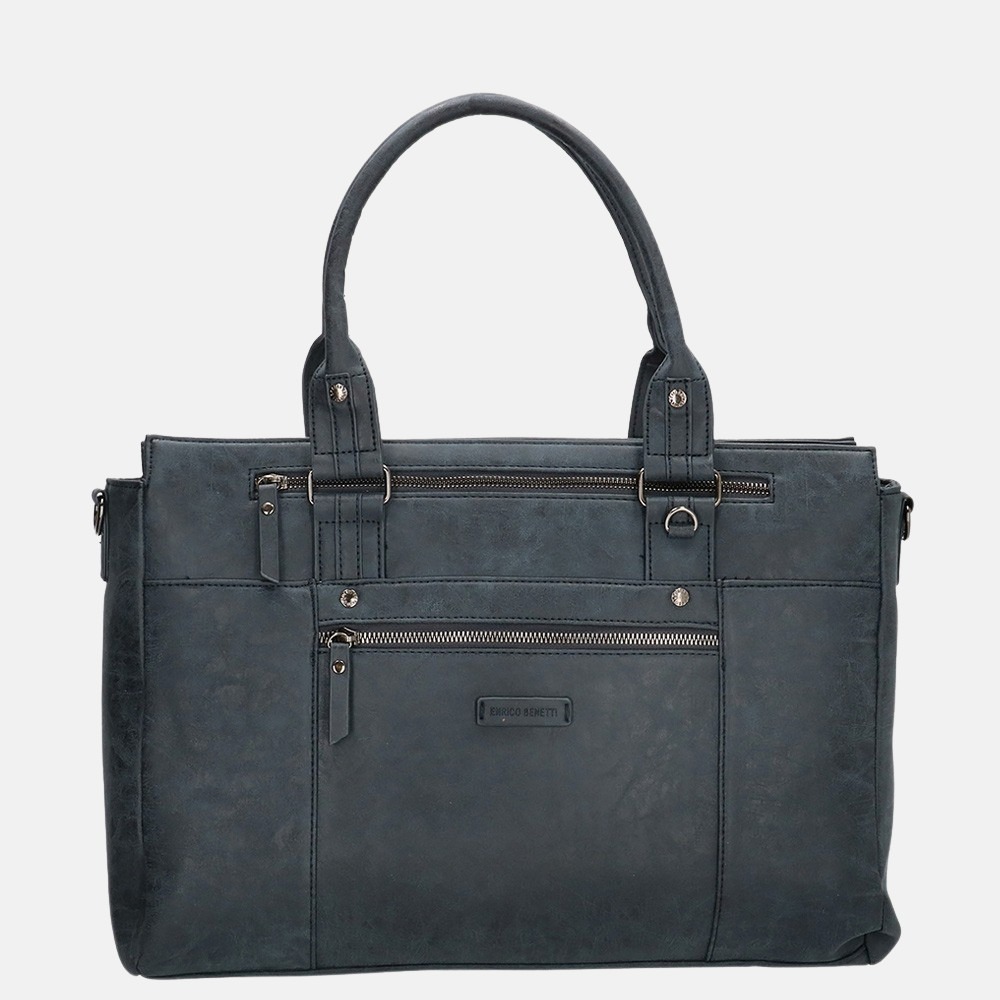 Enrico Benetti Nikki shopper 14 inch blue bij Duifhuizen