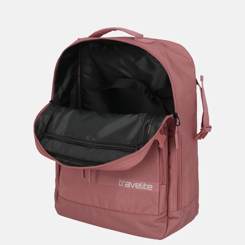 Travelite Kick Off Cabin Size backpack/weekender rugzak rose bij Duifhuizen