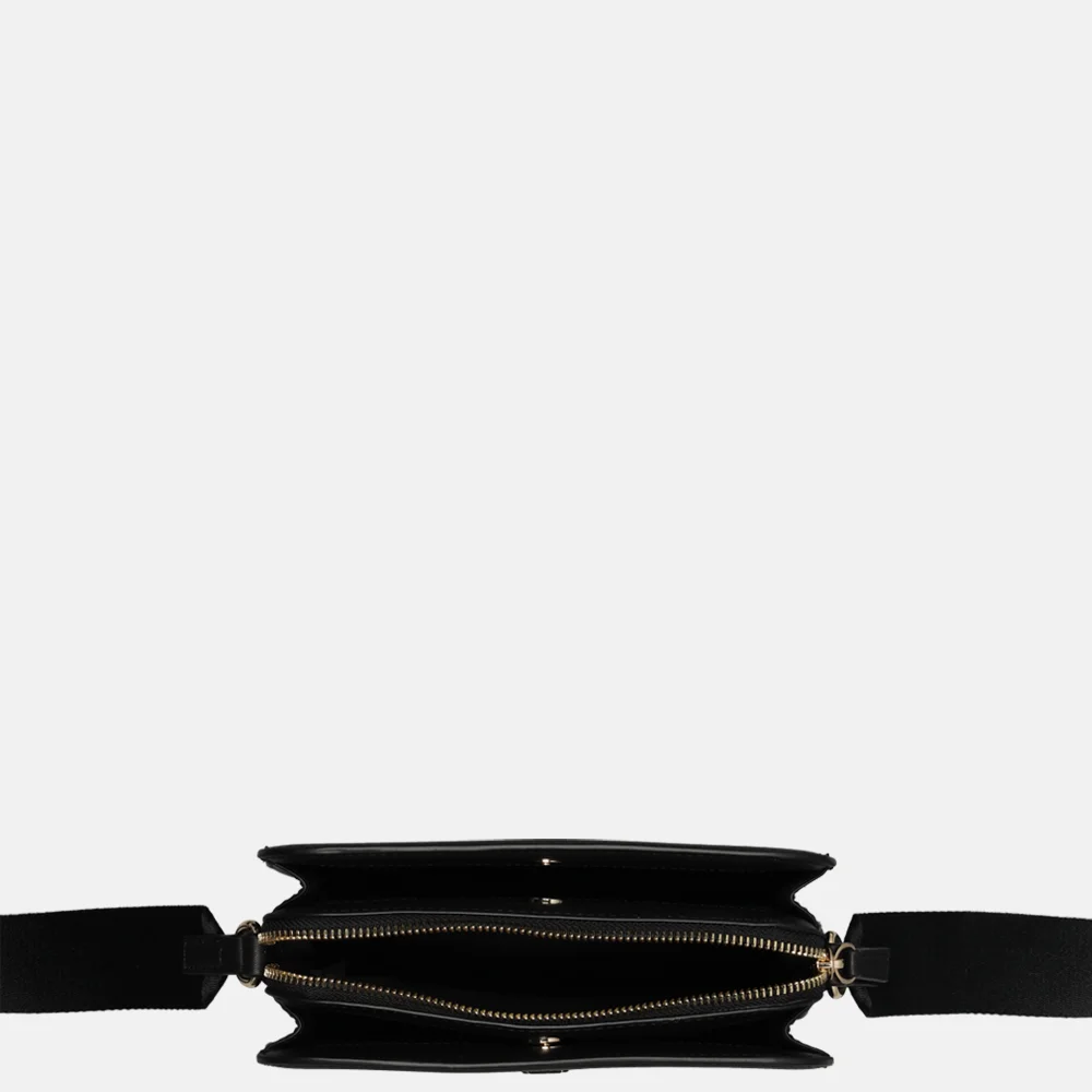 Tommy Hilfiger Logo Tape crossbody tas black bij Duifhuizen