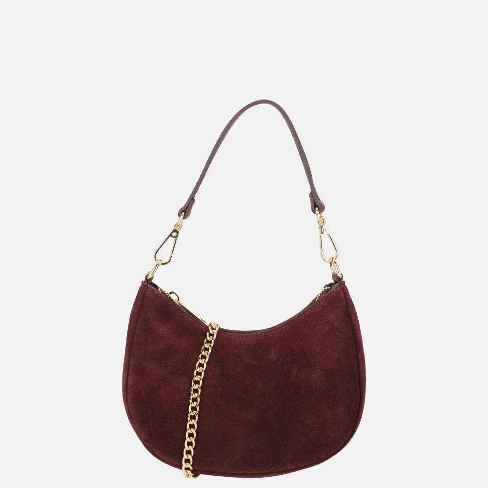 Charm London Mini schoudertas suede bordeaux