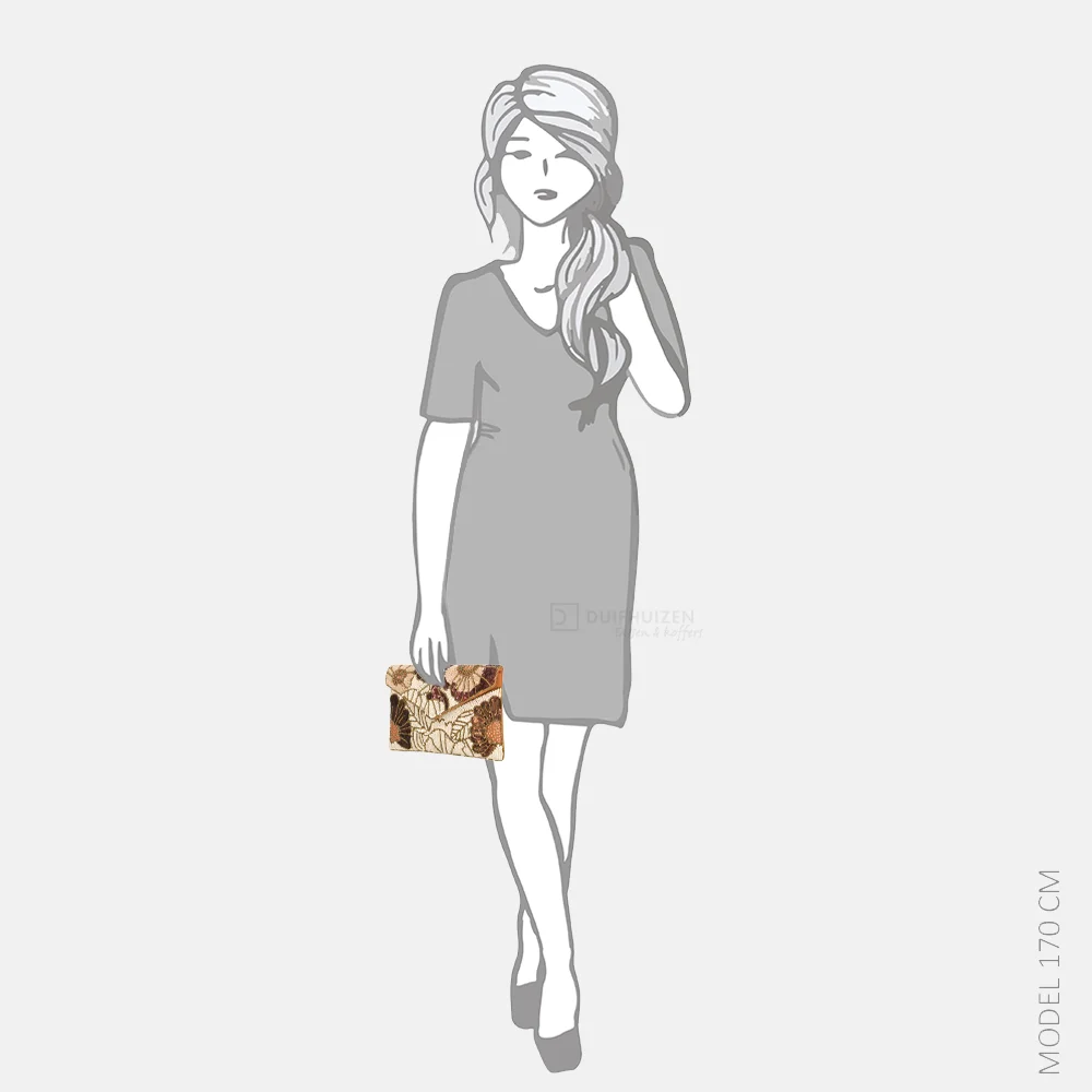 Bulaggi flower clutch dark brown bij Duifhuizen