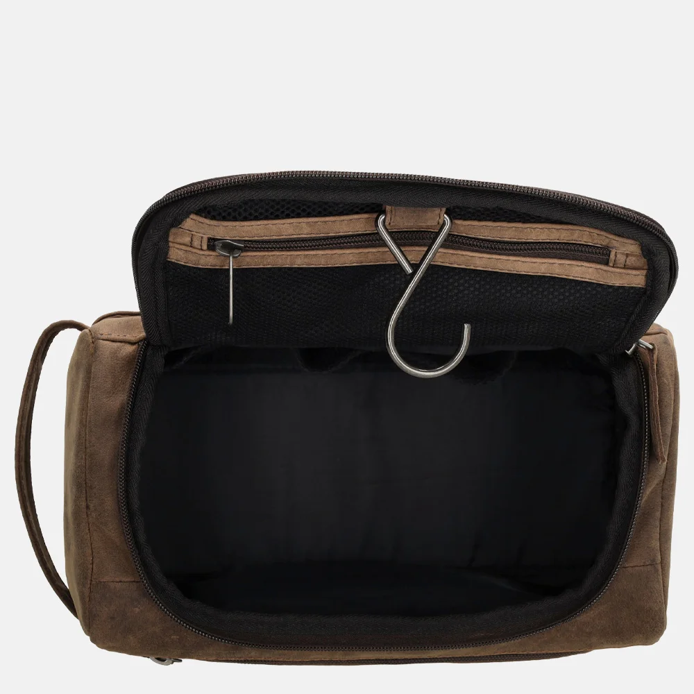 Hide & Stitches Idaho toilettas donkerbruin bij Duifhuizen