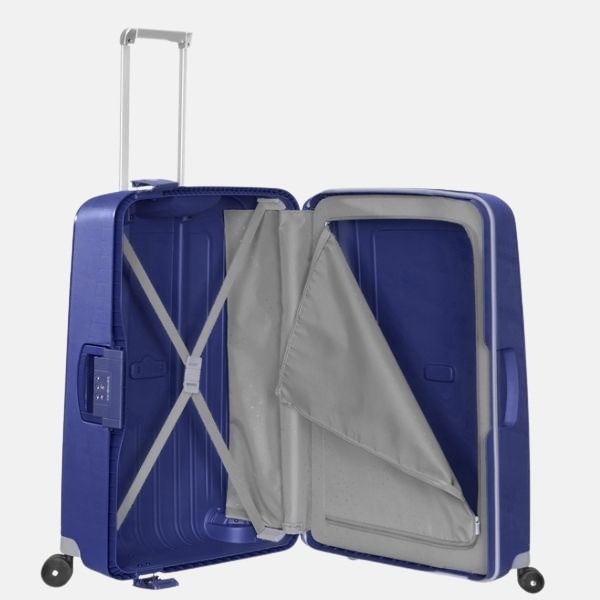 Samsonite S'Cure spinner 75 cm dark blue bij Duifhuizen