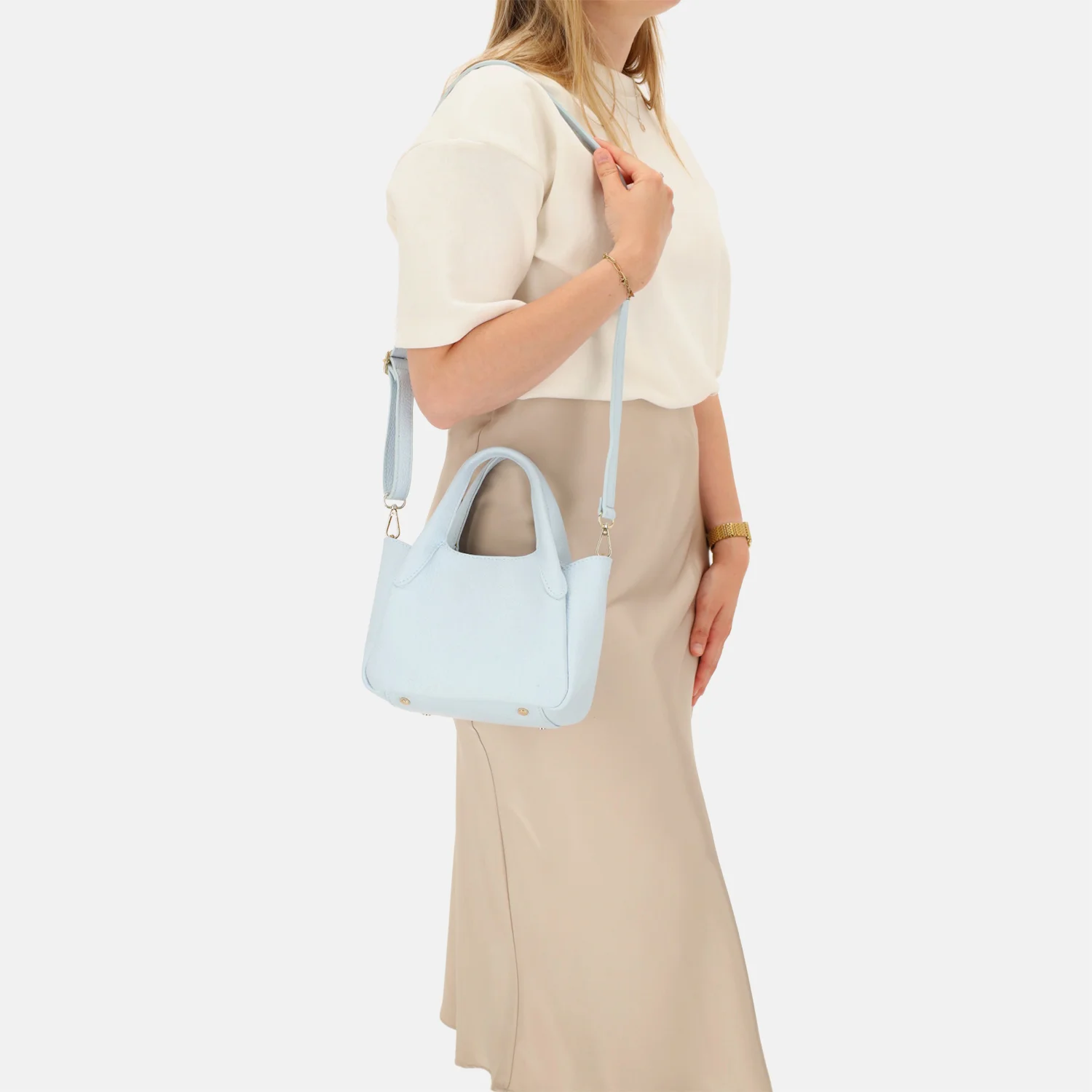 Charm London handtas lichtblauw bij Duifhuizen
