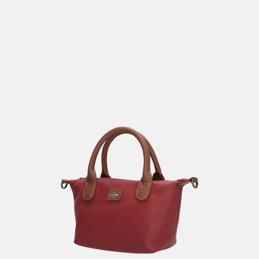 Charm London Buckingham Mono handtas XS wijnrood bij Duifhuizen