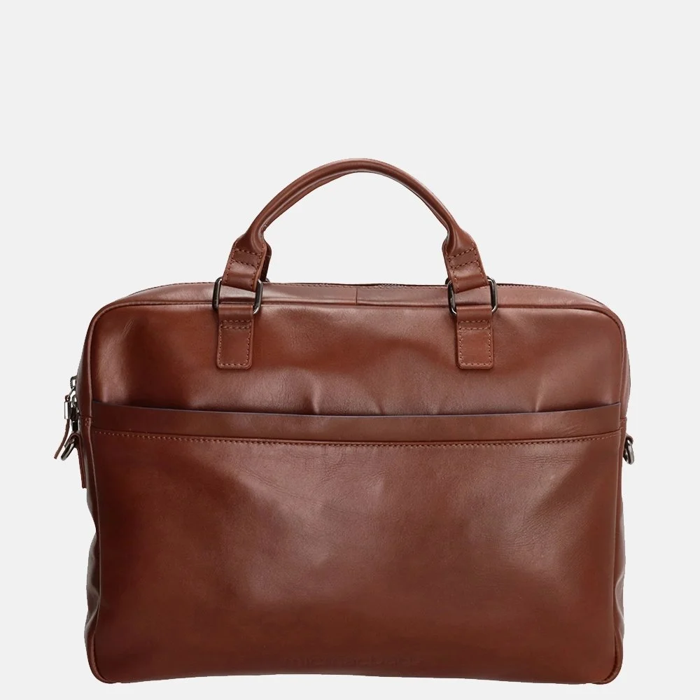 Micmacbags Le Mans laptoptas cognac bij Duifhuizen