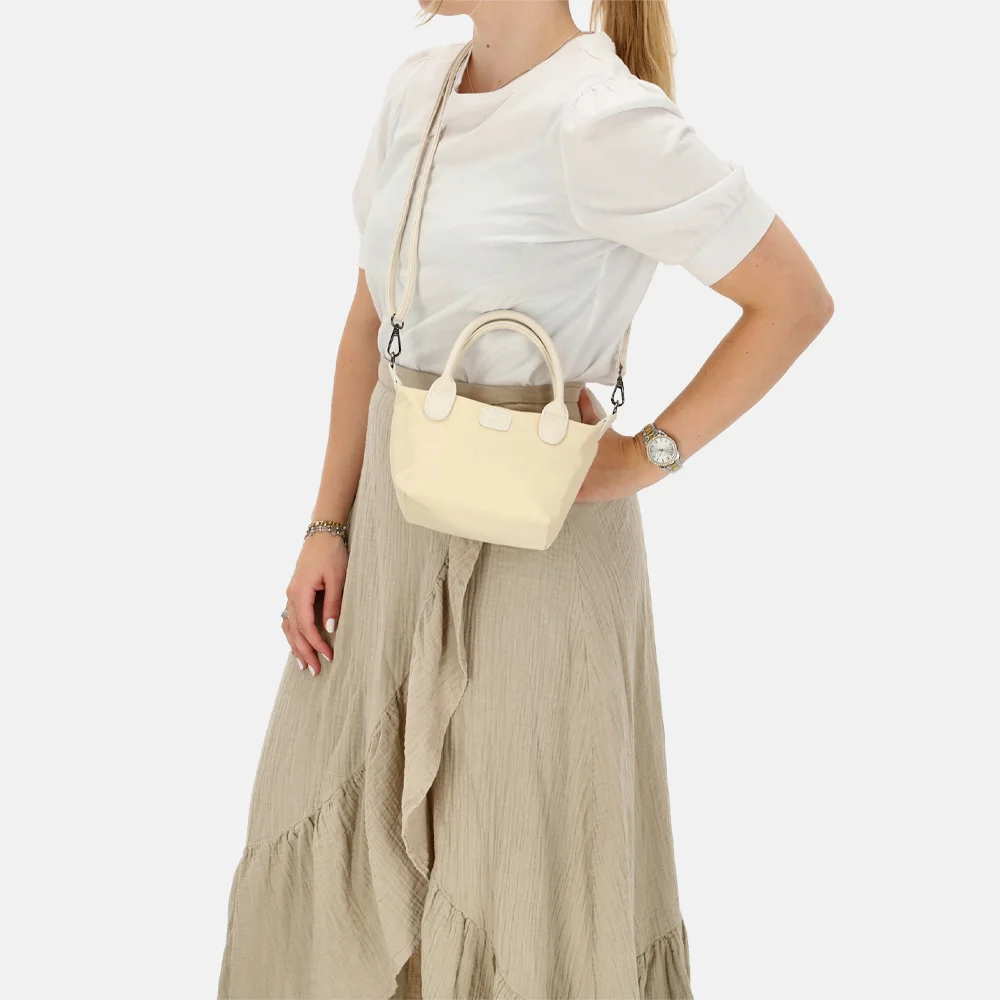 Charm London Buckingham Mono crossbody tas XS creme bij Duifhuizen