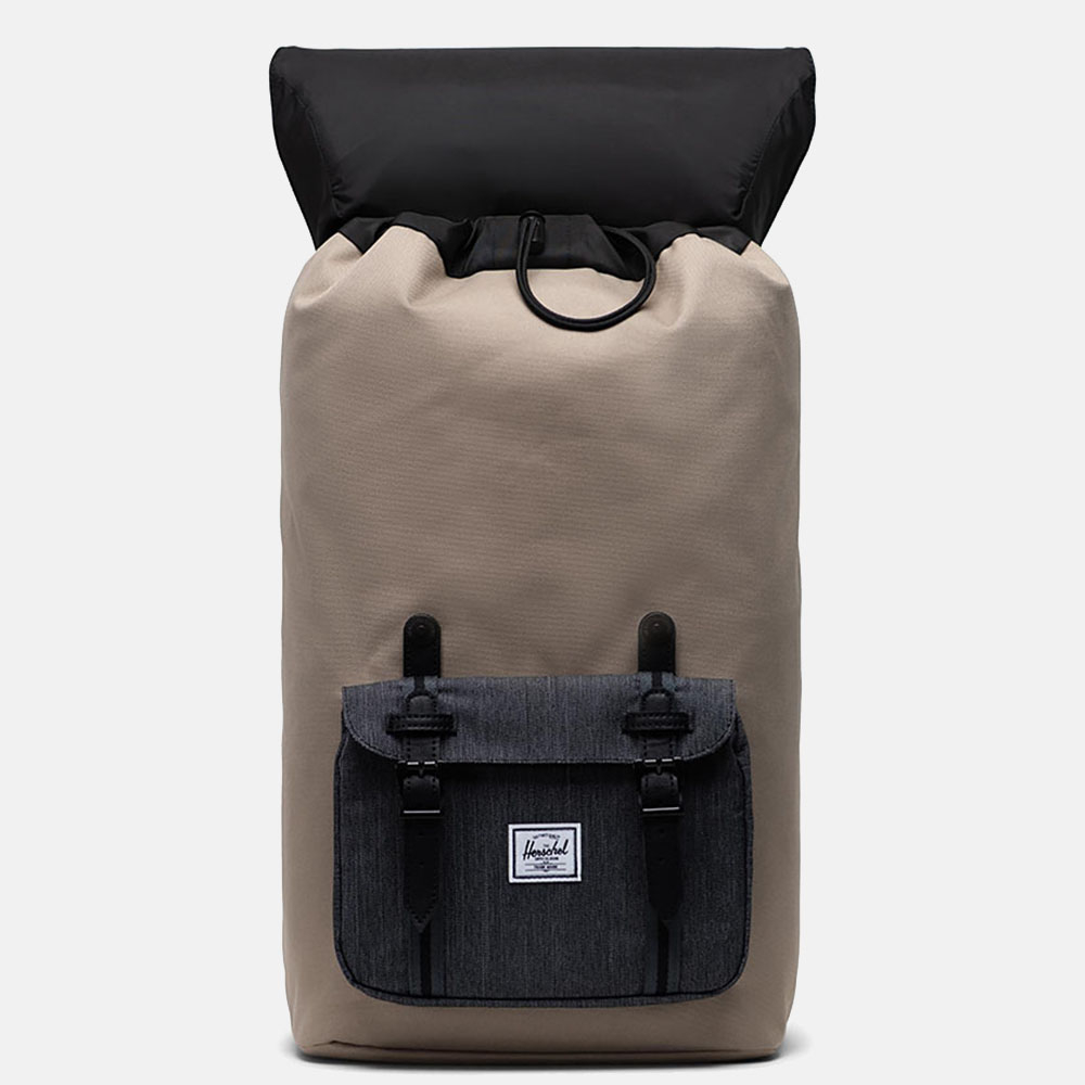 Herschel Little America rugzak 15 inch timberwolf/black denmin bij Duifhuizen