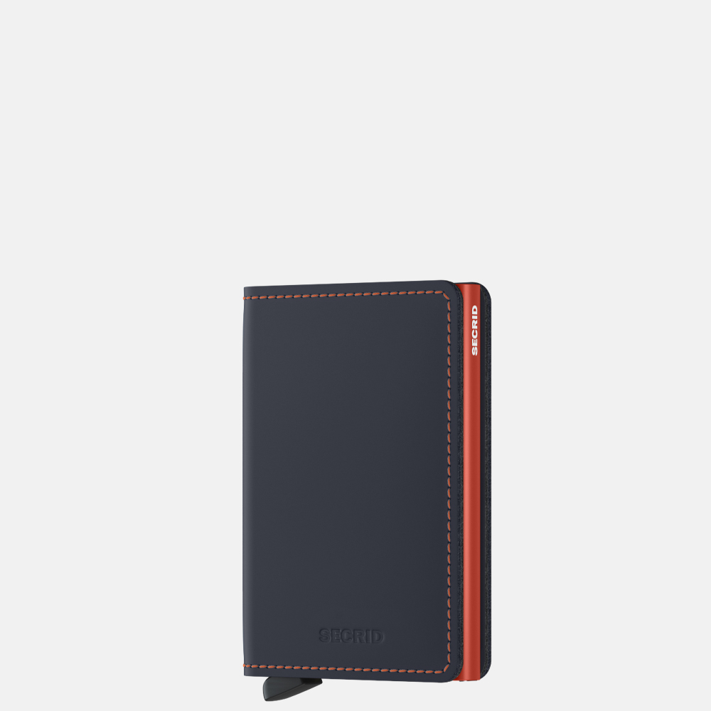 Secrid Slimwallet pasjeshouder matte night blue orange