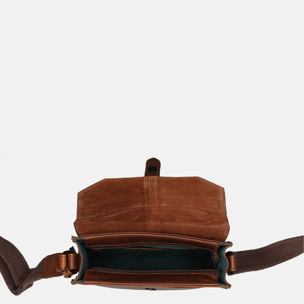 Pylos Sarda crossbody tas brandy bij Duifhuizen