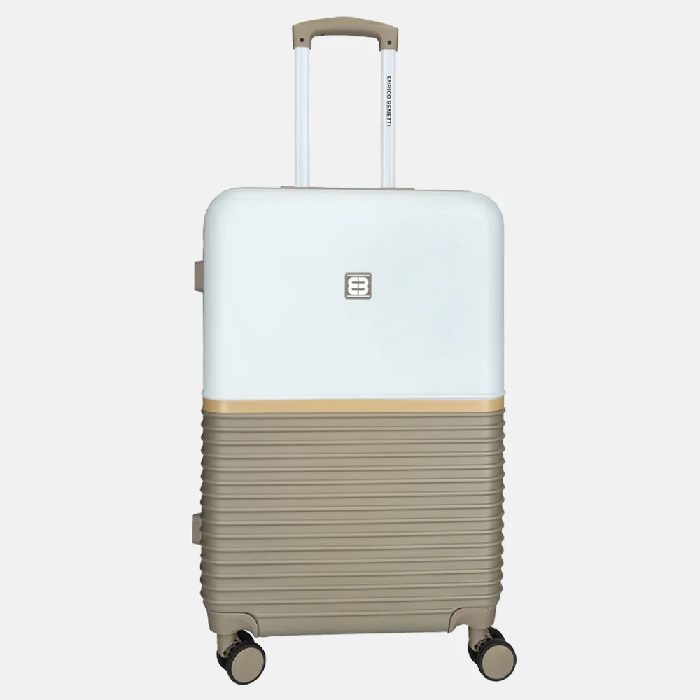 Enrico Benetti reiskoffer 65 cm taupe-ivoor