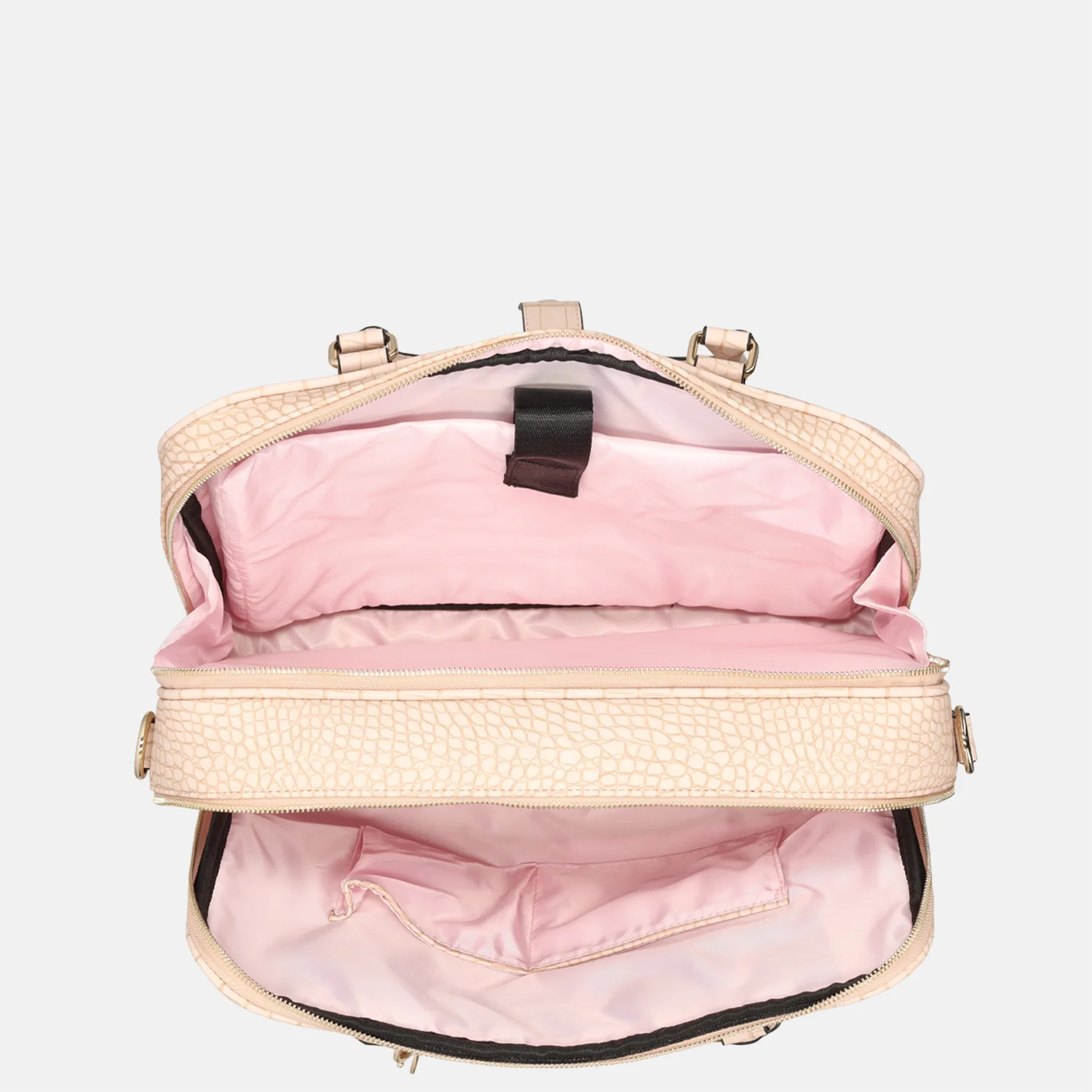 Olivia Lauren businesstas laptoptas 16 inch croco roze bij Duifhuizen